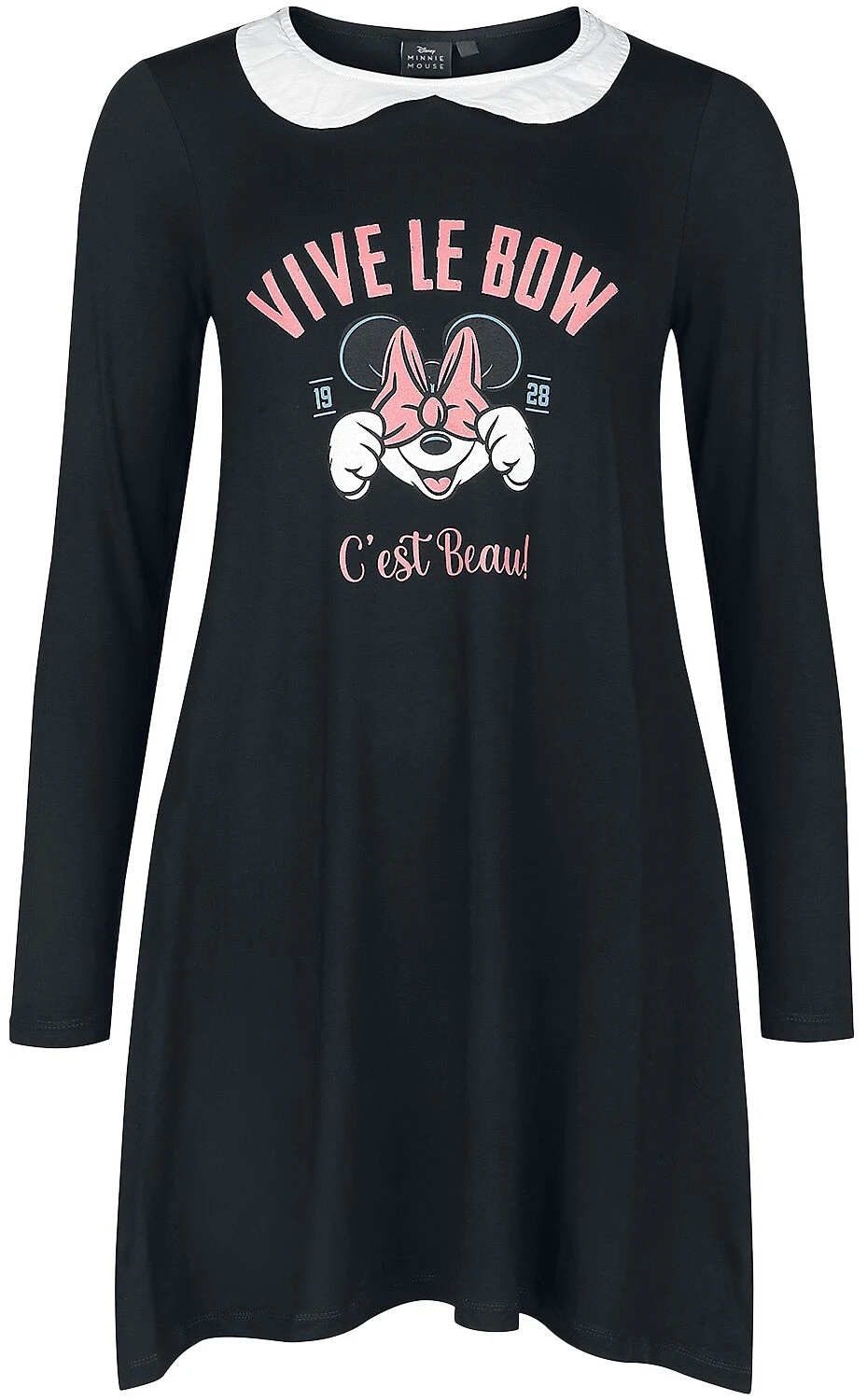 "Vive Le Bow" Mittellanges Kleid Schwarz Von Mickey Mouse
