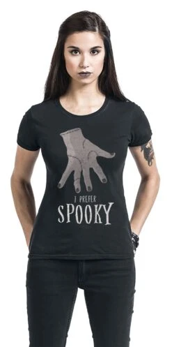 "Spooky" T-Shirt Schwarz Von Wednesday -Forbunrs Geschaft 549068wa